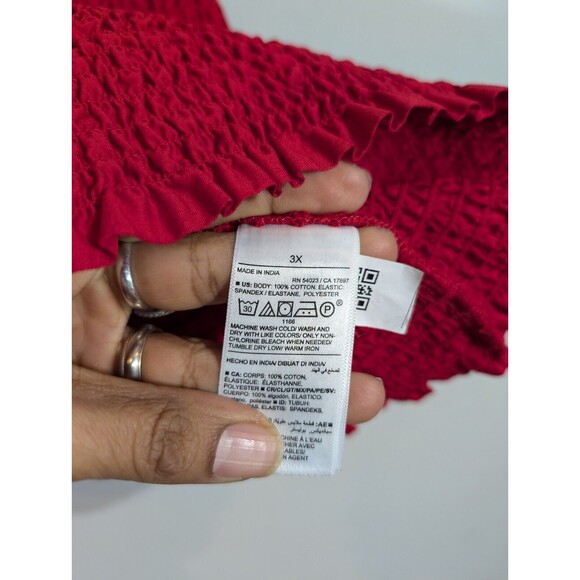 NWT Old Navy Top Women Plus 3X Sleeveless Fully Mocked Red Tank - Picture 5 of 7